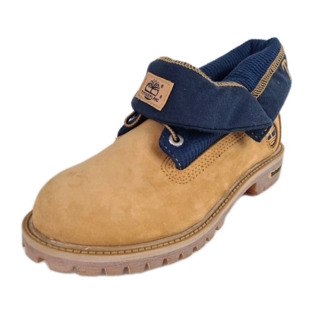 Timberland Script Roll Top Boots 29756 Little Kids Wheat Leather